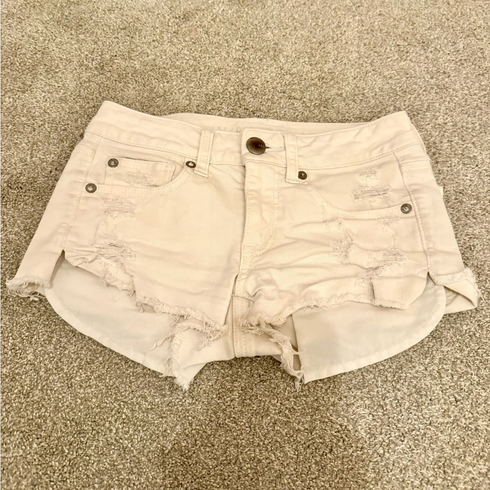 ✨American Eagle Denim White Short Jean Shorts